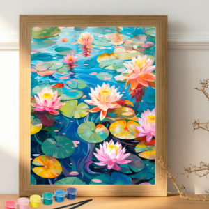 A pond of water lilies