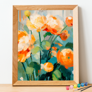 Bouquet of orange roses